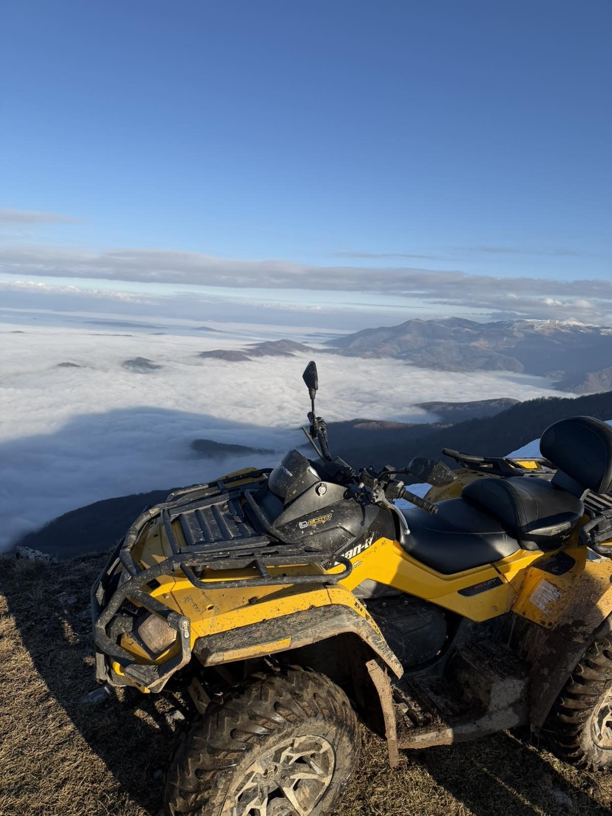 ATV overlooking the mountains